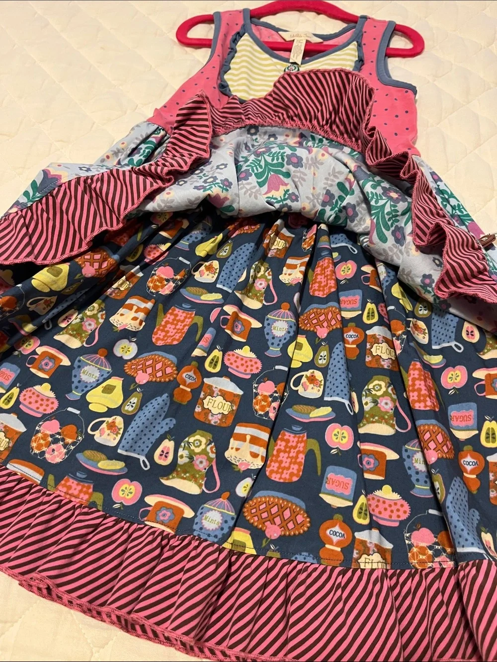 Matilda Jane Polka Dot & Floral Ruffle Twirl Dress 6